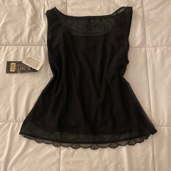 Vintage 90s / Early 2000s Beaded Mesh Tank Top Small - Picture 4 of 7